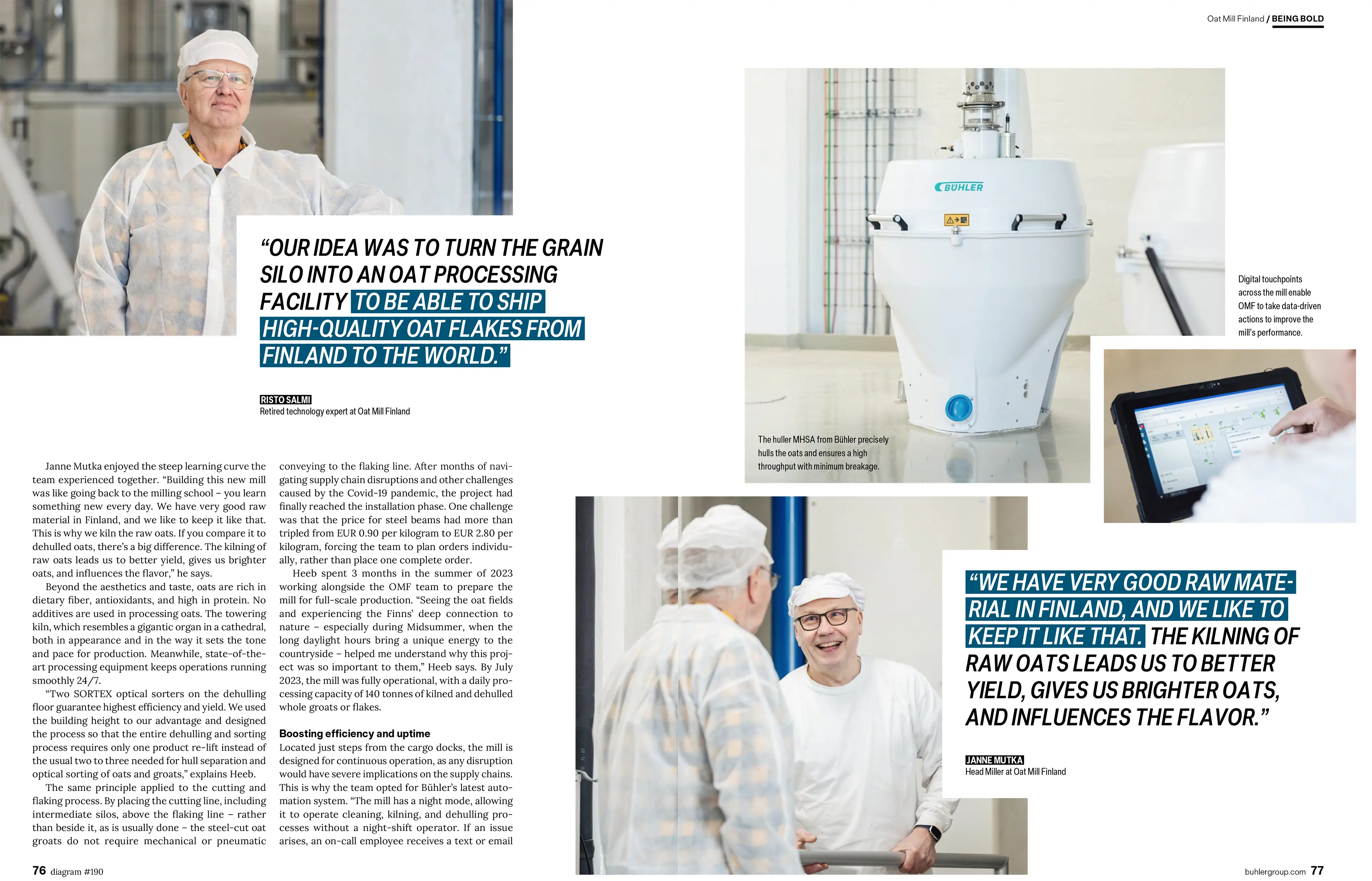 Magazin-Spread 3 – Portrait und Bühler-Huller