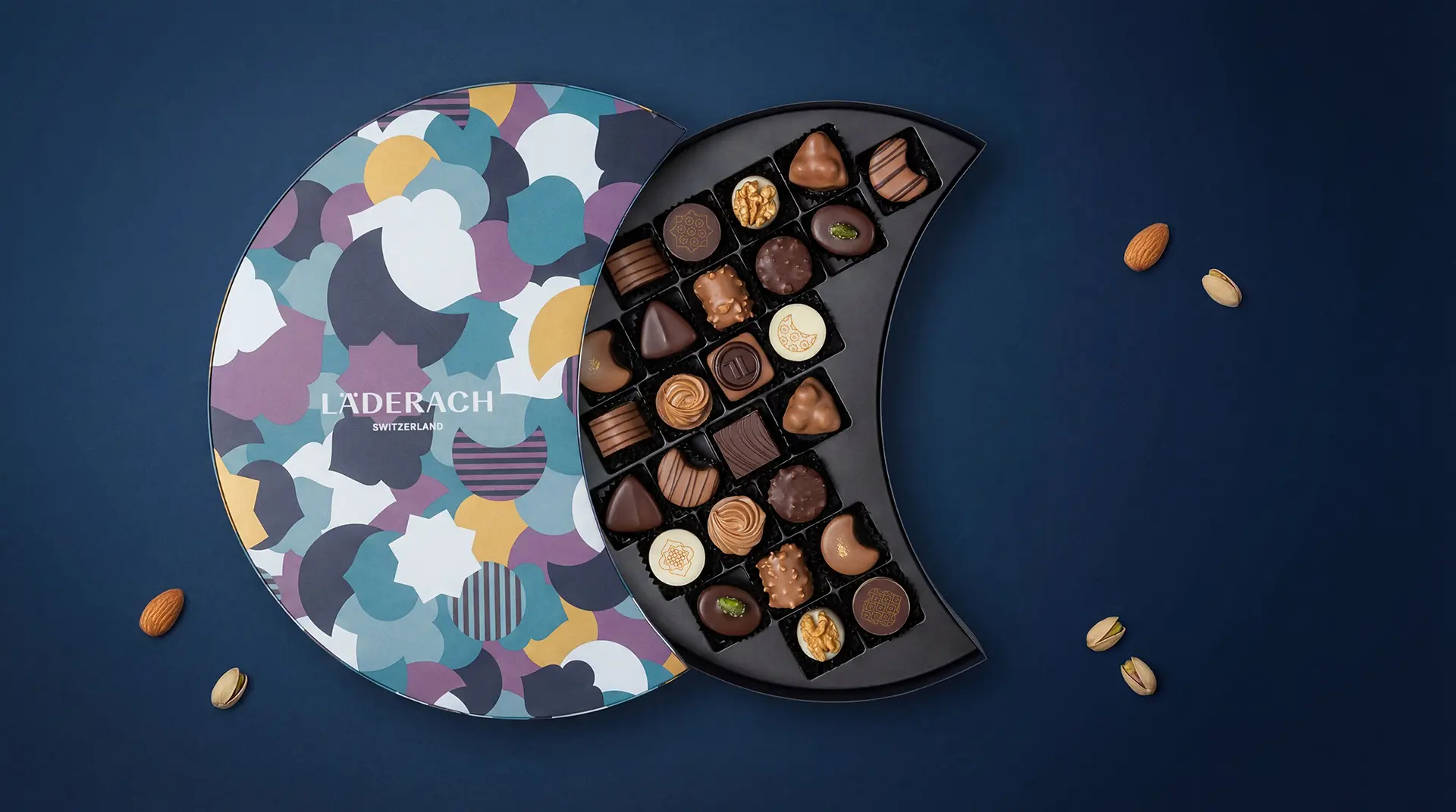 Läderach Halfmoon Box – Pralinen Selection
